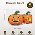 thumbnail image 2 of Fall Aesthetic Placemat Art Logo Cartoon Style Vector Graphic Fade-Resistant Placemats Durable Cute Simple Line Pumpkin Placemats for Dining Table Home Kitchen 6PCS 17.7x13 Inches, 2 of 6