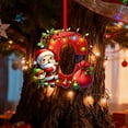 thumbnail image 4 of Colgante acrílico para árbol de Navidad | Adorno con inicial de 26 letras para decoración navideña | Regalo familiar personalizado para fiestas navideñas | Decoración para el árbol del hogar, 4 of 5