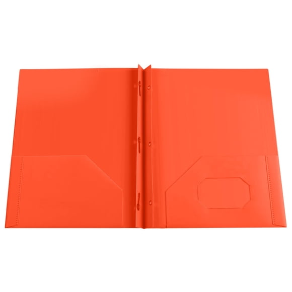 Plastic Folders with 2 Pockets and 3 Prongs Home Folders with Card Slot Letter Size Heavy Duty Report Covers for Back to School, 12x10in