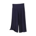 thumbnail image 3 of CAIVO Women High Waist Casual Capris Stretchy Summer Shorts Soft Comfortable Elastic Waistband Lightweight Outdoor Work Solid Color Bottoms, 3 of 3