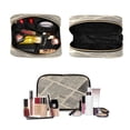 thumbnail image 4 of Iauyy 3 Piece Large Portable Hanging Toiletry Bags for Travel,Foldable Makeup Organizer with Multiple Compartments for Men&Women，Retro Newspaper Texture, 4 of 9