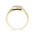 thumbnail image 3 of Bague pour Homme en Or Jaune 14 K avec Diamant Naturel Rond de 3/4 Ct, 3 of 4