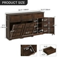 thumbnail image 4 of Craftian Kitchen Storage Cabinet with Drawers & Doors, Tilt Out Trash Can Cabinet for Double 10-gal Trash Bins, Brown, 4 of 8