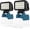 Blue, variant on 2 Pack LED Work Light Compatible with De*walt 20V Max Battery, Cordless Jobsite Flood Light with Dual USB-A Charging Ports, Bright Portable Outdoor Flashlight (Battery Not Included)
