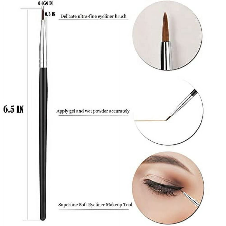 URSOBTF Eyeliner Brush, Angled Eyeliner Brush Fine Point, 6 PCS