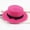Hot Pink, variant on 1PC Hat Blue Straw Ladies Women's Summer Solid Hat Top Sun Visor Sun Straw Beach Hat