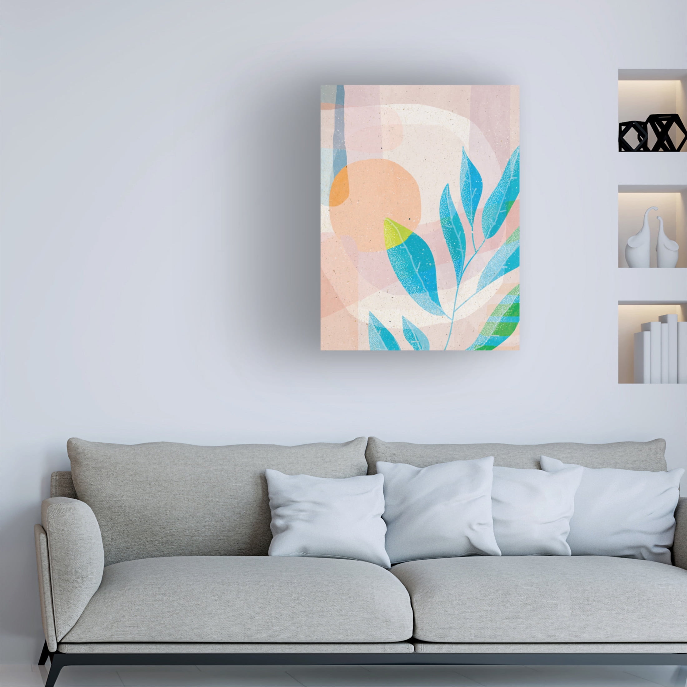 Trademark Fine Art Aylin Demir  Blue Leaves Canvas Wall Art