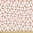 thumbnail image 1 of Geometric Upholstery Fabric by the Yard, Pastel Colored Checkered Wavy Effect Rhombus Style Geometrical Illustration, Decorative Fabric for DIY and Home Accents, Salmon and White by Ambesonne, 1 of 5