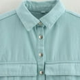 thumbnail image 3 of uublik Lightweight Denim Jacket for Women Sleeveless Strechy Jean Vest Top Button Down Crewneck Casual Waistcoat Light Blue Clothes, 3 of 4