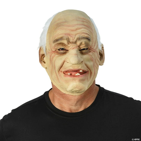 Gramps Beige Latex Halloween Costume Mask, for Adult
