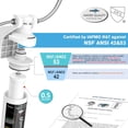 thumbnail image 2 of Frizzlife Sistema de filtro de agua debajo del fregadero, certificado NSF/ANSI 53 y 42, sistema de filtración de agua potable debajo del mostrador de conexión directa de alta capacidad, 0,5 micrones,, 2 of 5