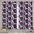 thumbnail image 2 of Ambesonne Modern Valance & Curtain, Fractal Grid Vibrant, 55"x30", Multicolor, 2 of 6