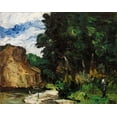 thumbnail image 2 of Cezanne, Paul 32x26 Gold Ornate Wood Framed with Double Matting Museum Art Print Titled - River Bend, 2 of 4
