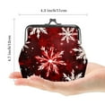 thumbnail image 2 of Snowflake Premium Slim Wallet with Microfiber Material and Zinc Alloy Jaws - 4.3x4.7 inches/11x12 cm Compact Coin Purse for Men and Women, 2 of 7