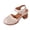 Beige, variant on Purcolt Women's Vintage Mary Janes Comfortable Closed Toe Adjustable Ankle Strap Mid Buckle Heels Dress Pumps for Club Party Evening