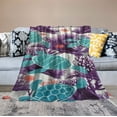 thumbnail image 2 of HENGT Sea Turtle Blanket Cozy Soft Throw Blanket for Couch Sofa Bedding Living Room, Warm Plush Flannel Blankets for Boys Girls Men Women, 2 of 6