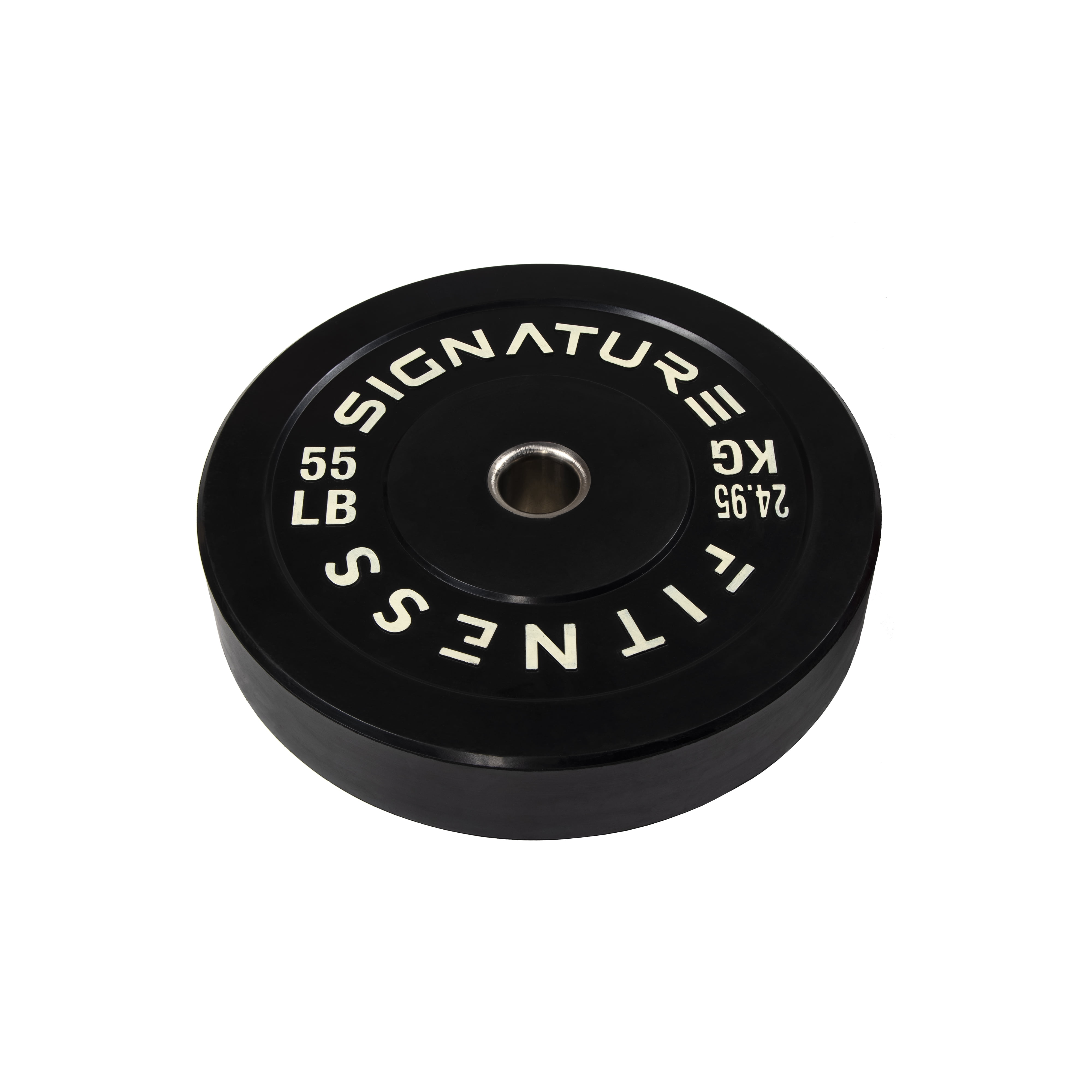 Signature Fitness 2" Olympic Bumper Plate Weight Plates with Steel Hub in Pairs or Sets - 100% Virgin Rubber