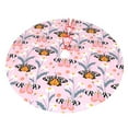 thumbnail image 5 of Cauagu 36" Christmas Tree Skirt Pink Butterfly Daisy Pattern Christmas Tree Decorations Tree Mat for Xmas Decorations Occasion Holiday Home Decor -36", 5 of 7