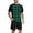 05-Black Green Gird, variant on Men's Pajama Set Short sleeved Round Neck 2-piece Set Men's Shorts Casual Set Raglan Pajamas