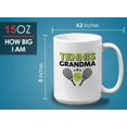 thumbnail image 6 of Tennis Player Mug White 15oz - Tennis Grandma - Court Pro Tennis Racket Ball Winning Double Strategy Trainer Equipment, 6 of 7