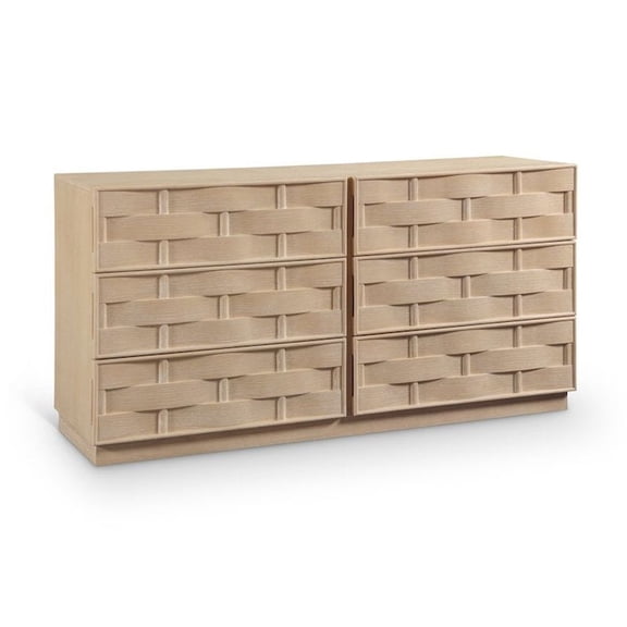 Meridian Furniture Weave Natural Oak Veneer Dresser