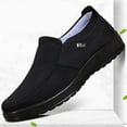thumbnail image 4 of Cathalem Shoes Men Adult Male Mens Casual Shoes Size 14 X Wide Flat Bottoms Non Slip Uppers Solid Color Comfortable Slip On Shoes Mens Casual Black 10.5, 4 of 6
