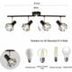thumbnail image 3 of Lámpara de techo LED industrial retro con 4 focos giratorios en jaula de metal negra para cocina, pasillo, sala de estar y dormitorio, 3 of 5