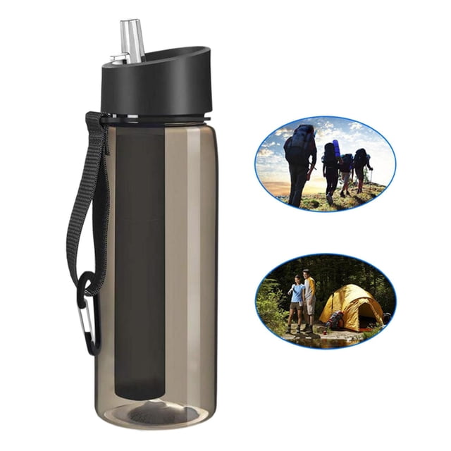 Purificador de Botella de Filtro de Agua de Viaje de 4 Supervivencia de para , Negro DYNWAVEMX Botella para beber filtrada