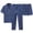 Navy, variant on Blekii Men's 3 Piece Pajama Set, Short Sleeve Top & Shorts Sleepwear, Matching Lightweight Loungewear, Summer Breathable Sleep Outfit, Complete Sleep Set for Hot Weather,