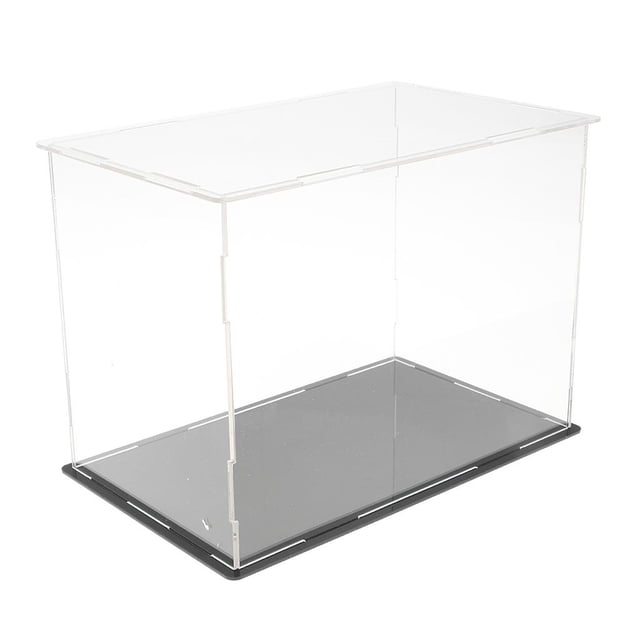 Vitrina de acrílico transparente Sunnimix Coches a presión 27x13x22cm a prueba de polvo