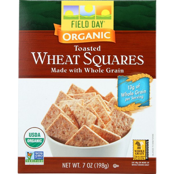 Field Day Crackers Organic Toasted Wheat Squares 7 oz case of