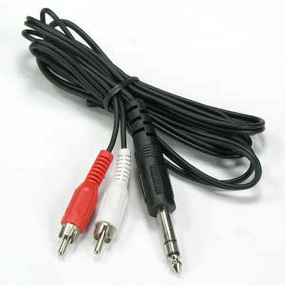 ACCL 6Ft 1/4" Stereo Plug to 2 x RCA Plug, 1 Pack