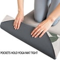 thumbnail image 3 of Brown Boho Sun, Moon and Plant Pattern Hot Yoga Mat Towel Non Slip for Hot Yoga - Quick-Drying Yoga Mat Cover with 4 Corner Pockets with Travel Bag - Hot Yoga Towel Non Slip 74"x26", 3 of 6