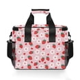 thumbnail image 7 of FORMRS Insulated Cooler Bag 24 Cans Capacity Soft Leakproof Lunch Box with Side Pockets, Pink Floral Strawberry Pattern, 7 of 7