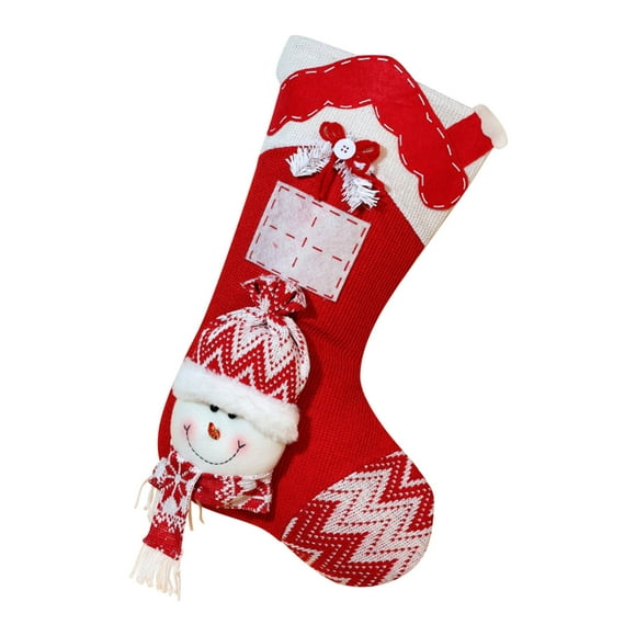 Jamicy Holiday Socks Clearance Christmas Stockings Large Snowman Stockings for Xmas Party Personalized Decoration Stockings