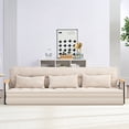 thumbnail image 5 of BALUS Futon Folding Sofa Bed, 4-in-1 Floor Couch with Foldable Mattress, Convertible sofa beds for Living Room, Corduroy, Beige, 5 of 9