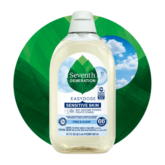Seventh Generation Laundry Detergent 8X Fragrance Free 23.1 oz (Pack of 6)