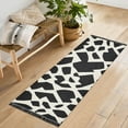thumbnail image 6 of Black and White Leopard Prints Bedroom Runner Rug 2'x 6' Non Slip Carpet Indoor Home Area Rug Living Room, 6 of 8