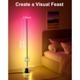 thumbnail image 4 of Luckystyle Smart RGB LED Corner Floor Lamp,172 LEDs Bright Standing Lamps for Living Room with APP and Remote,Modern Floor Lamp with Music Sync and 16 Million Colors, Ambient Lighting for Bedroom, 4 of 6