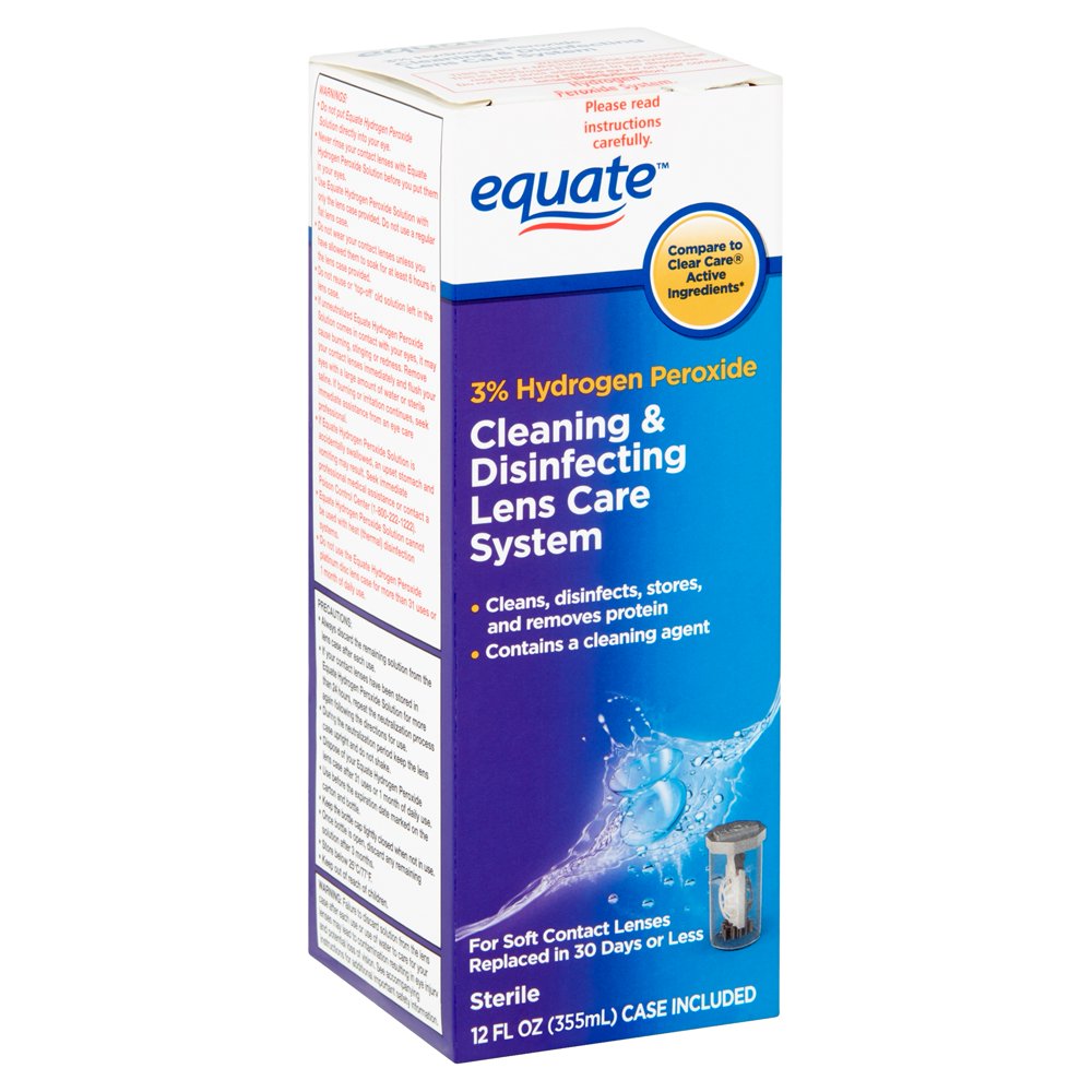 Equate 3 Hydrogen Peroxide Cleaning & Disinfecting Lens Care System