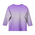 thumbnail image 5 of Ccpelsie Girls Casual Long Sleeve Shirts Loose Ruffle Tunic Tops Smocked Blouses(Purple,12-13 Years), 5 of 5