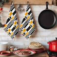 thumbnail image 5 of Dish Towels, Yellow Black Squares Absorbent Kitchen Towels 1 PC, Abstract Geometric Art Microfiber Hand Towels Dish Cloths Tea Towels for Home&nbsp; Bathroom,18X28-Inch,, 5 of 6