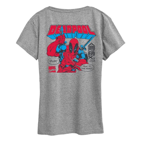 Marvel Deadpool - Talk To The Hand - Women's Short Sleeve Graphic T-Shirt
