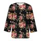 thumbnail image 5 of Fiudx Ofertas Flash Del Día Blusa Holgada con Estampado de Pascua y Cuello Redondo Retro de Manga Tres Cuartos a La Moda para Mujer, 5 of 5