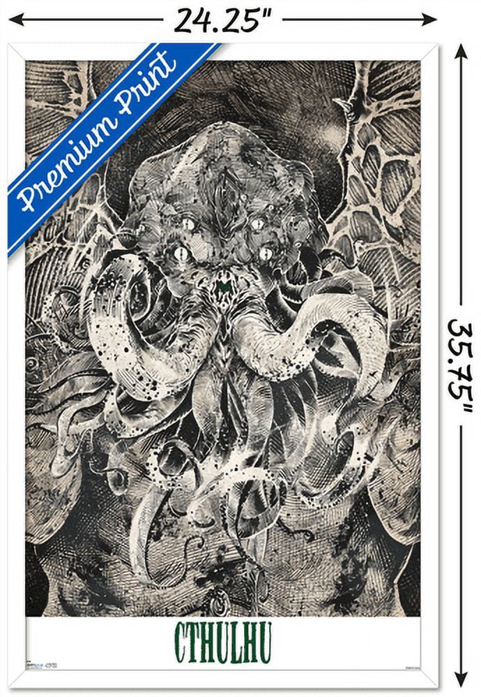 Cthulhu Wall Poster, 22.375" x 34", Framed