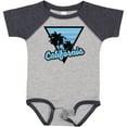 thumbnail image 3 of Inktastic California with Triangle and Palm Trees in Blue Boys or Girls Baby Bodysuit, 3 of 5