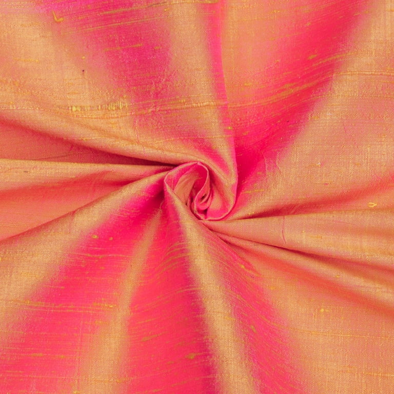 Peacock 100% Pure Silk Fabric by the Yard, 41 Inch Pure Silk Dupioni Fabric,  Wholesale Slub Silk Fabric for Bridal Dresses, Curtains, Drapes 