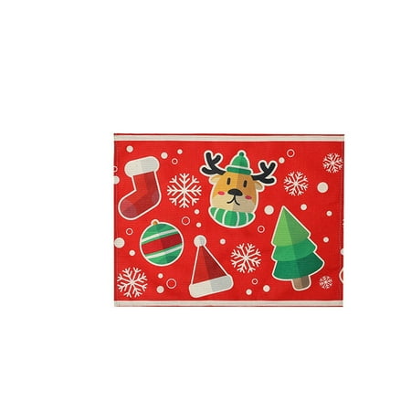 

Christmas Placemats Seasonal Christmas Holiday Table Mats Christmas Decorations Linen Printed Tablecloth Table Decoration Christmas Mat