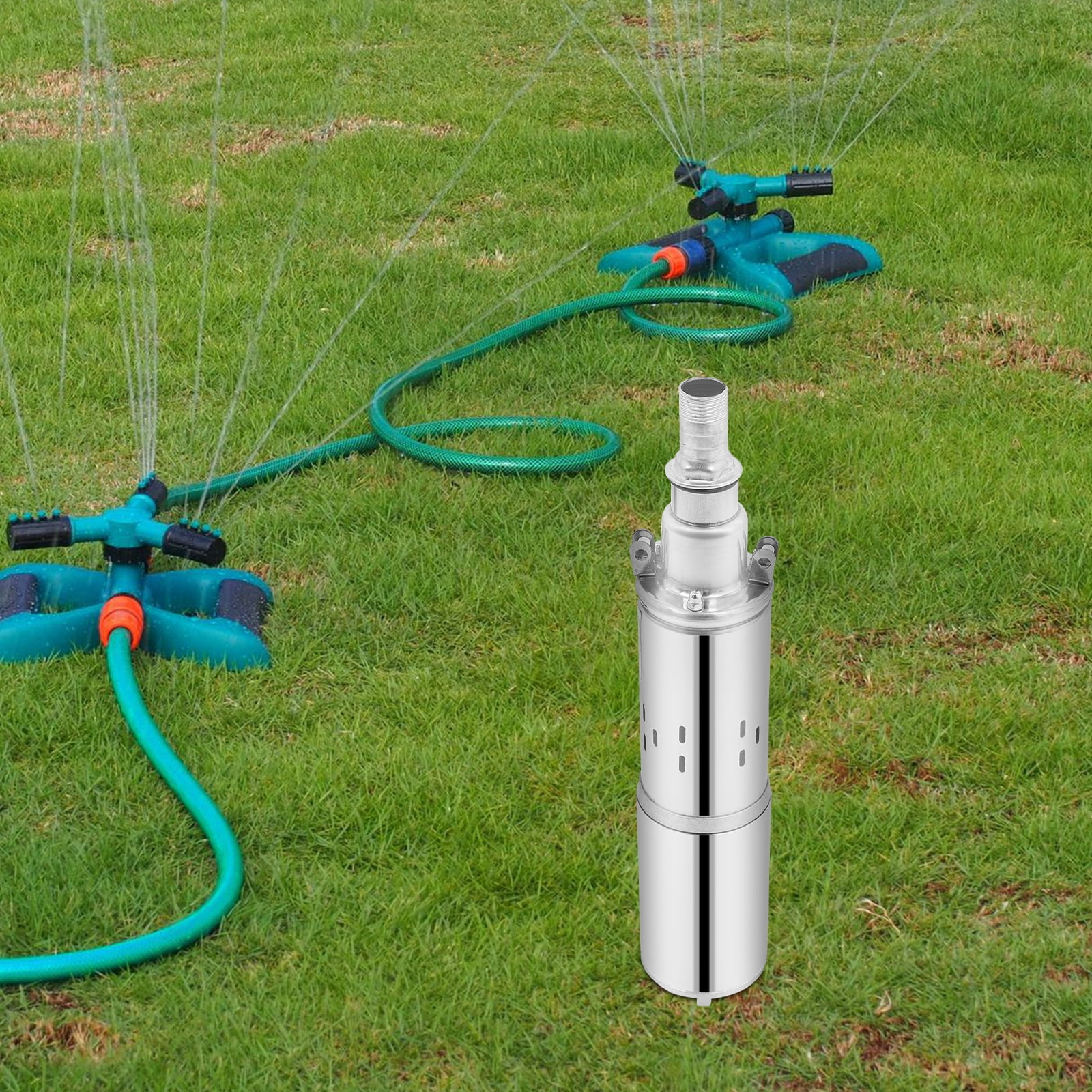 24V Deep Well Submersible Pump Solar-Powered Water Pump Stainless Steel Well Pump for Farmland Gardens