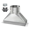 thumbnail image 5 of Strong Rustproof Microwave Ventilation Transition Set 4inch Round Steel Duct Connector for 3.25x10 Exhaust System, 5 of 9